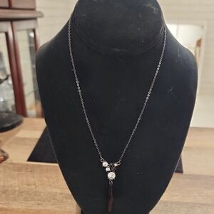 Avon Elegant Black and Silver Necklace